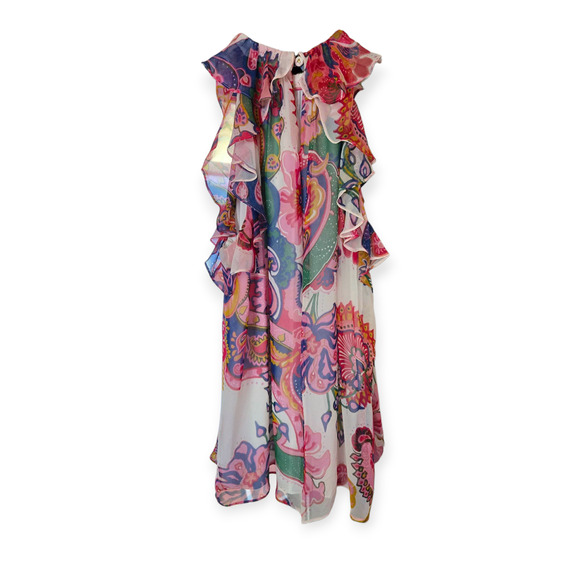 Zimmermann The Lovestruck Natural Paisley Floral Silk Chiffon Tank Top - Picture 5 of 10